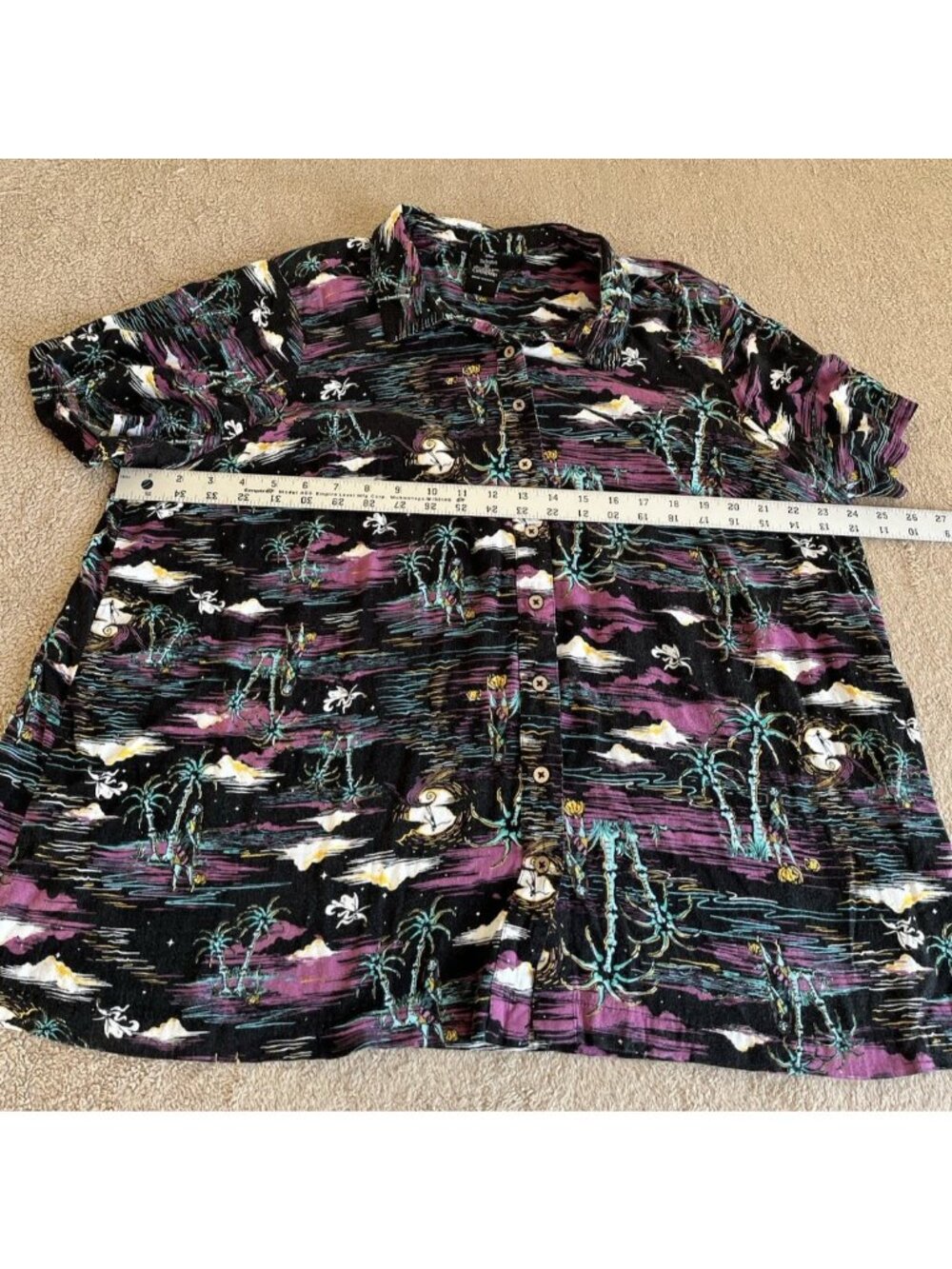 Disney Nightmare Before Christmas Torrid 3 Camp Hawaiian Shirt Jack Zero Sally - Picture 6 of 16